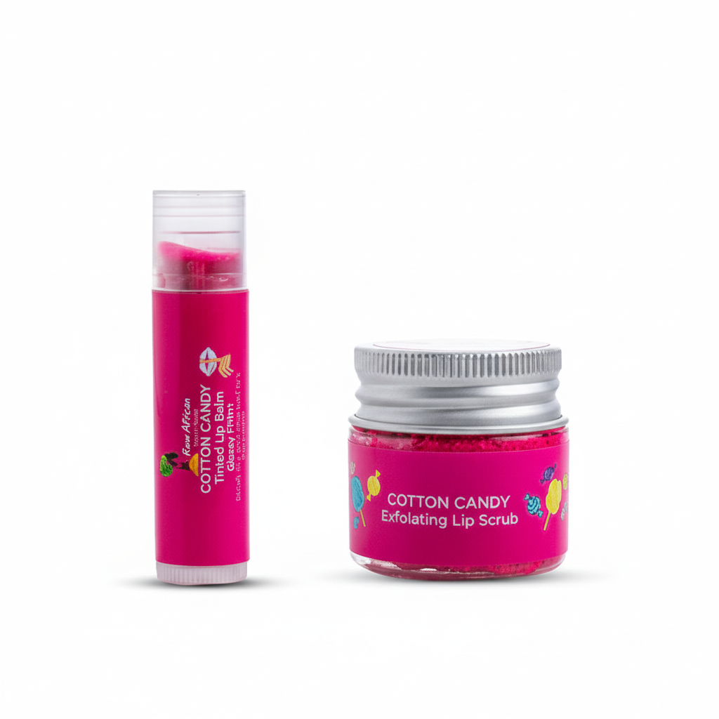 Raw African Cotton Candy Lip Care Duo - Enhanced