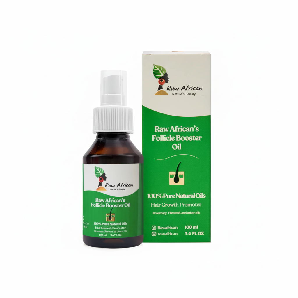 Raw African Follicle Booster Oil with Box - Enhanced