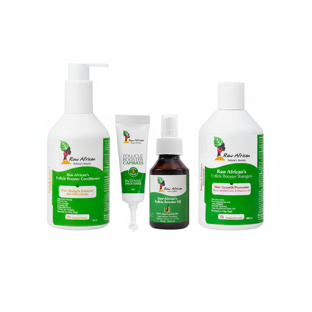 Raw African Hair Care Quad Bundle - Enhanced
