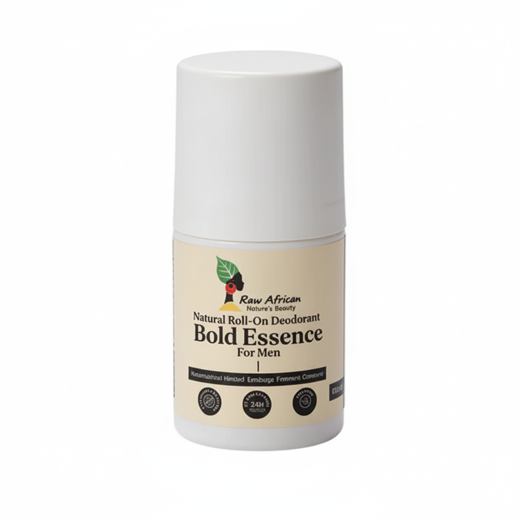 Raw African Natural Roll-On Deodorant BOLD ESSENCE For Men - Enhanced