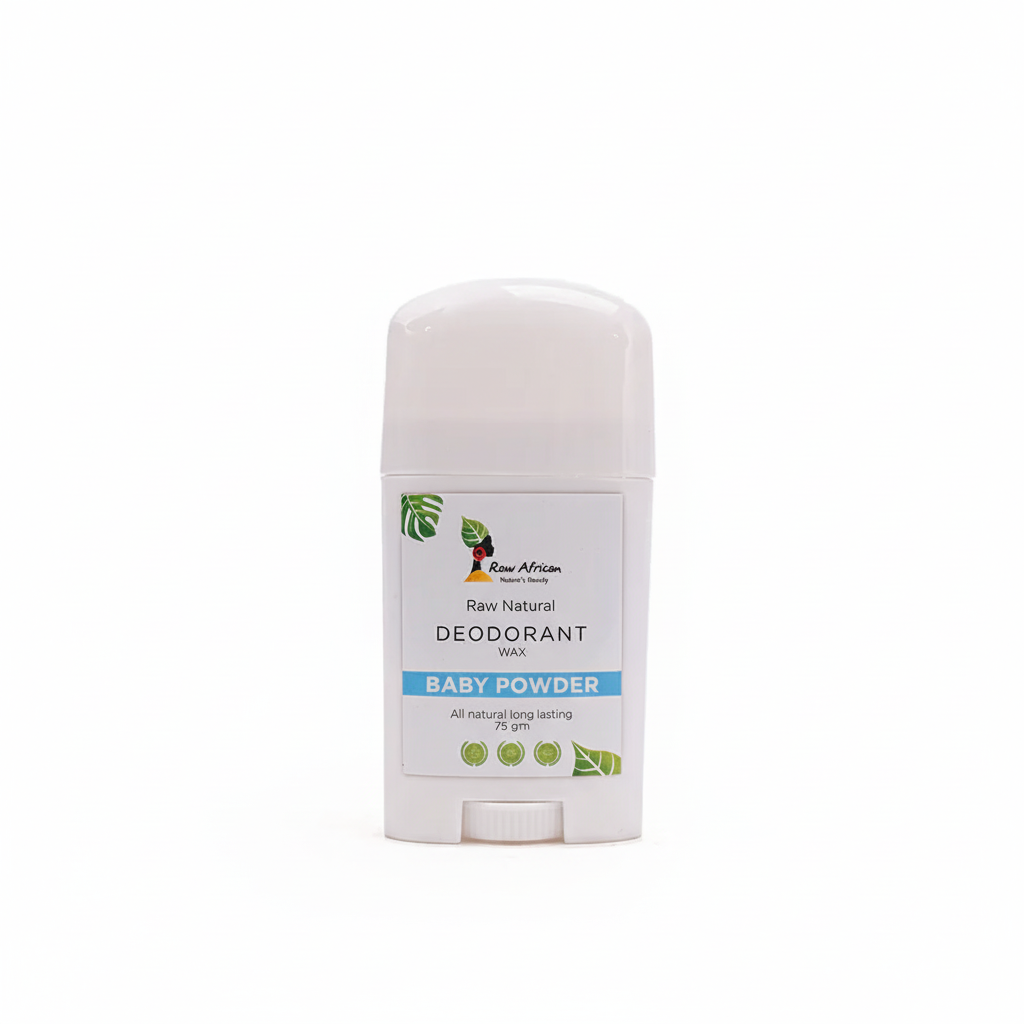 Raw African Raw Natural DEODORANT WAX BABY POWDER - Enhanced