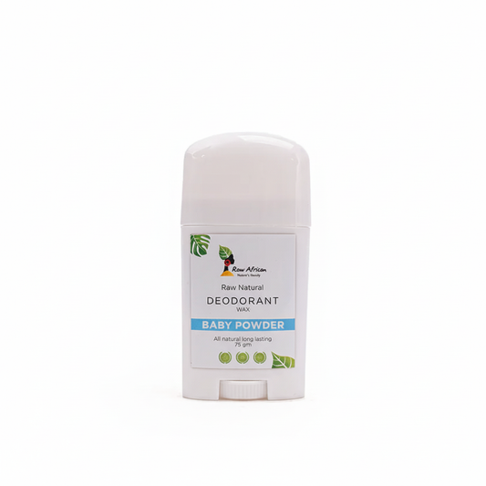Raw African Raw Natural DEODORANT WAX BABY POWDER - Enhanced