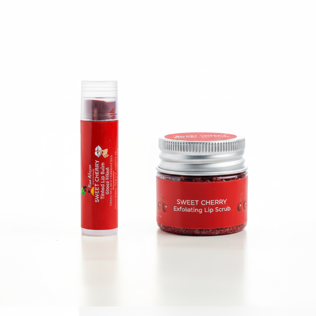 Raw African Sweet Cherry Lip Care Duo - Enhanced