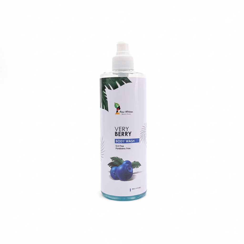 Raw African VERY BERRY BODY WASH - Enhanced