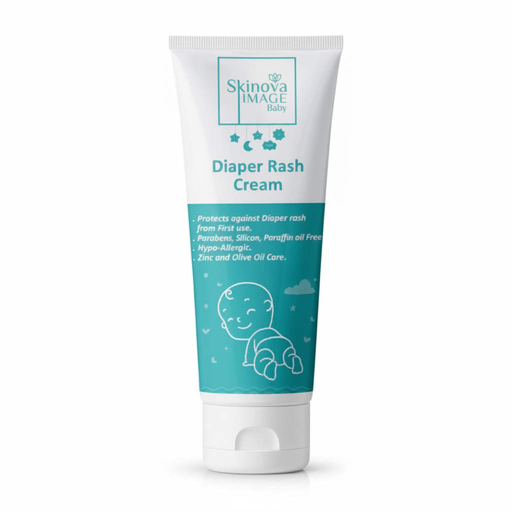 Skinova Baby Diaper Rash Cream with pure white background