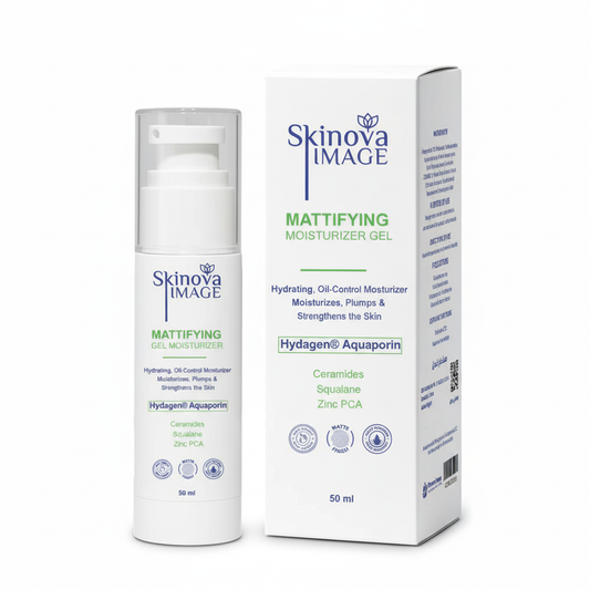 Skinova Mattifying Moisturizer with pure white background