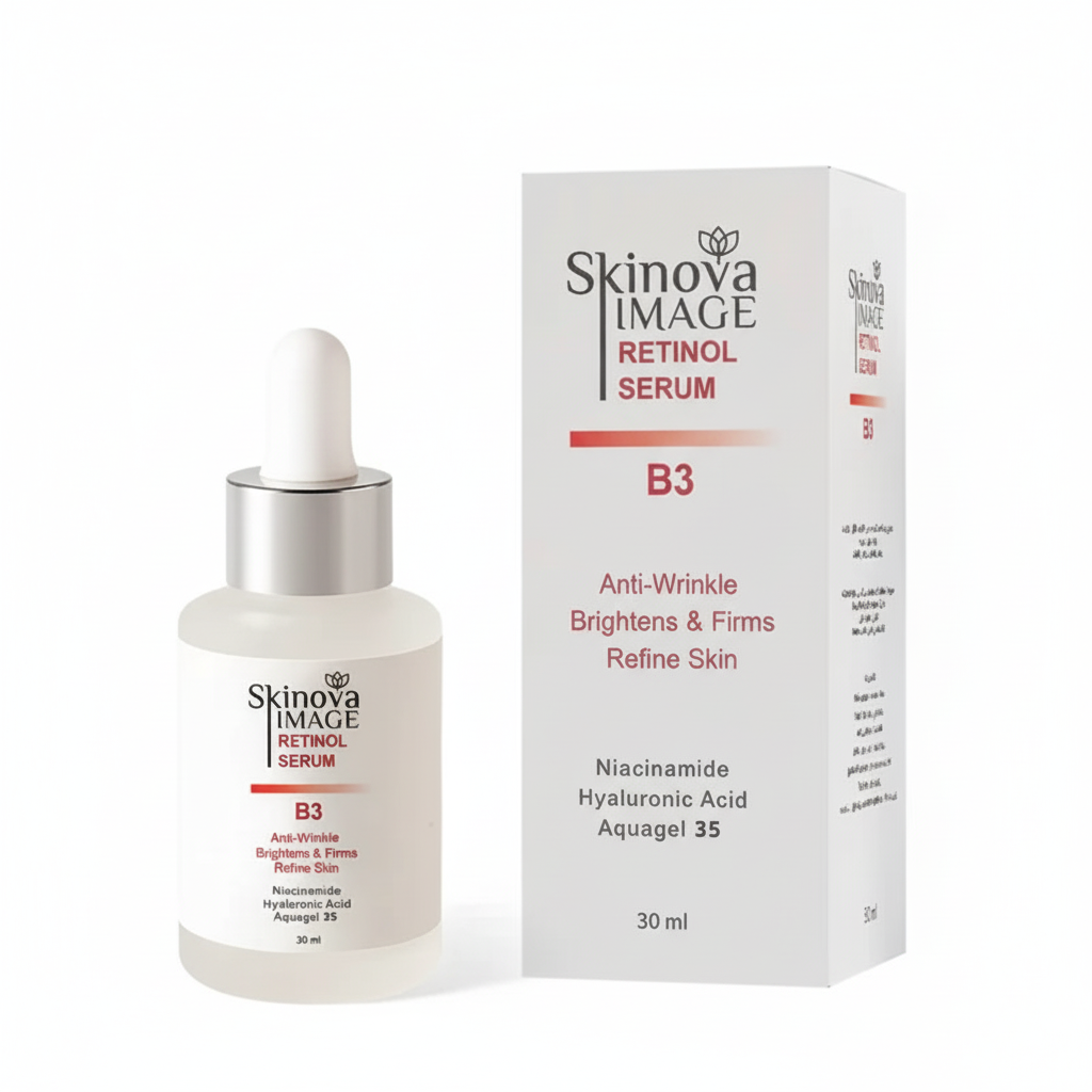 Skinova Retinol Serum B3 with pure white background