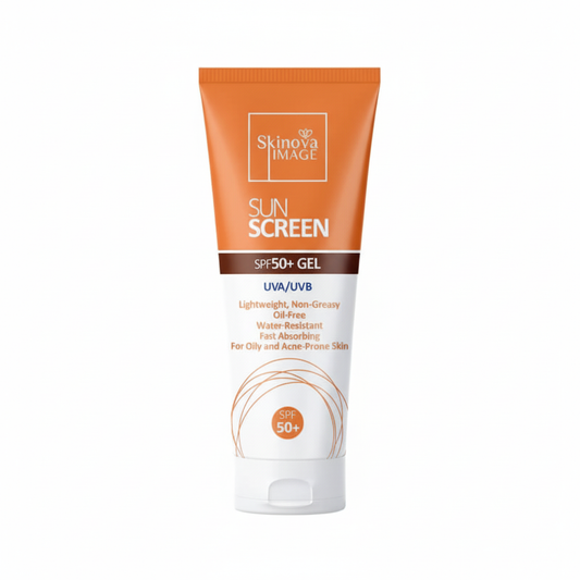 Skinova Sunscreen Gel with pure white background