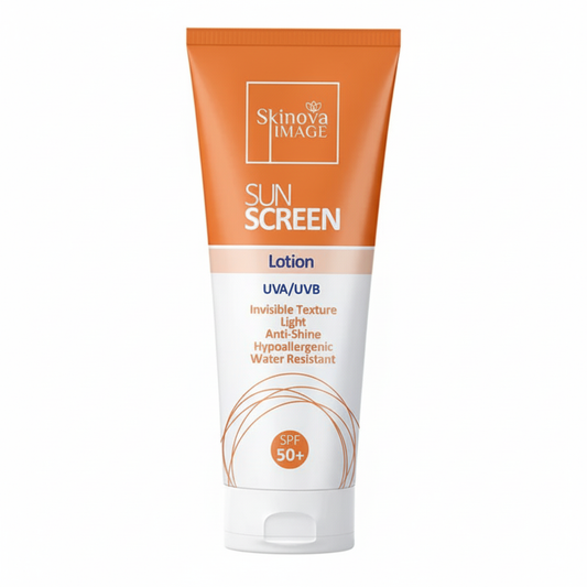 Skinova Sunscreen Lotion with pure white background
