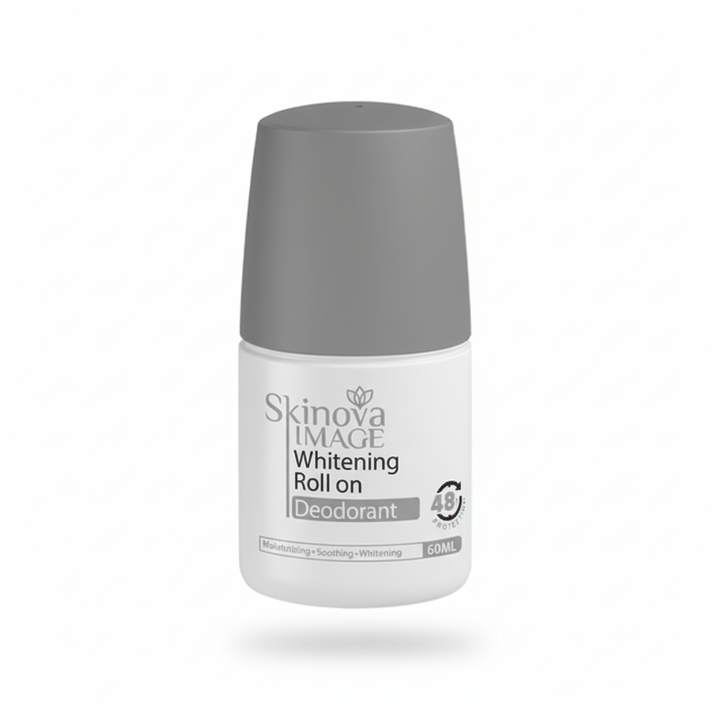 Skinova Whitening Deodorant Gray with pure white background