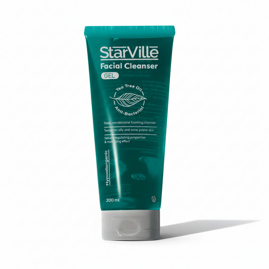 Starville Facial Cleanser Gel 200ml for acne-prone skin treatment