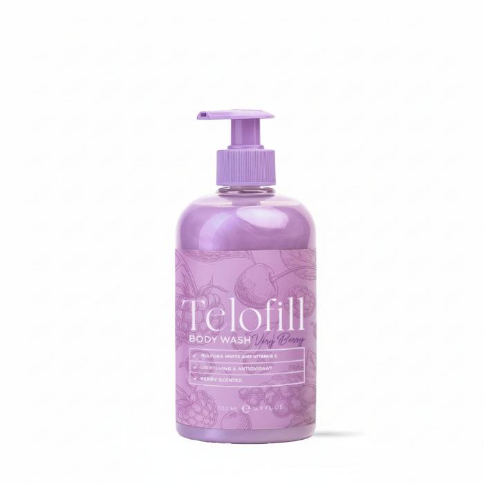 elofill Berry Scented Body Wash with Vitamin C - 500ml Purple Pump Bottle - KAFI Egypt