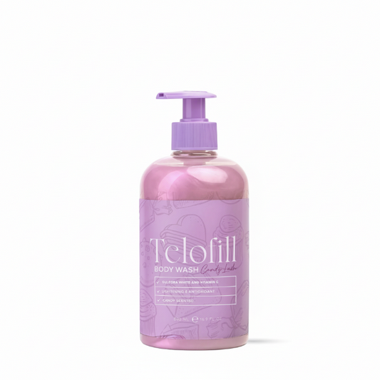 Telofill Candy Lush Body Wash with Sulfur White & Vitamin C - Lightening Antioxidant Body Wash - KAFI Egypt