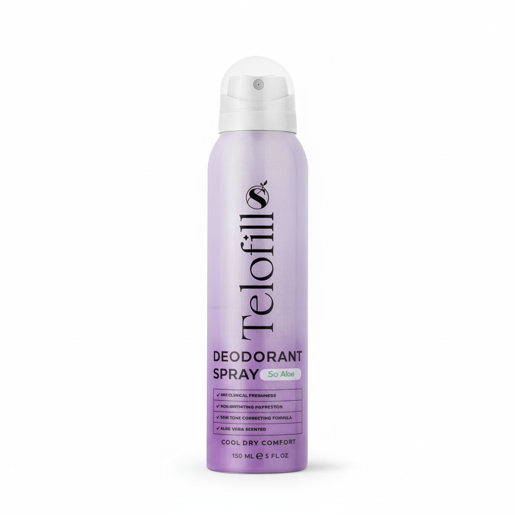 Telofill Deodorant Spray So Aloe 150ml - 48H Clinical Freshness Cool Dry Comfort - KAFI Egypt