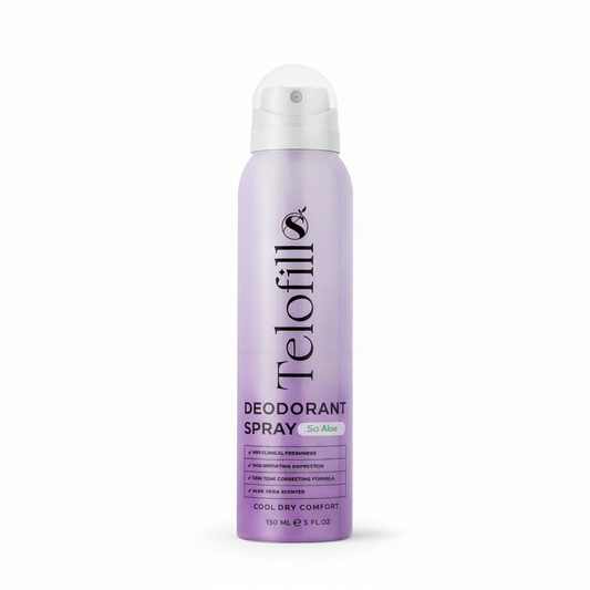 Telofill Deodorant Spray So Aloe 150ml - 48H Clinical Freshness Cool Dry Comfort - KAFI Egypt