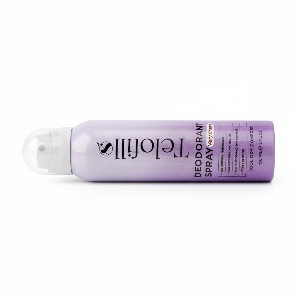 Telofill Deodorant Spray Very Cherry 150ml - 48H Clinical Freshness Cool Dry Comfort - KAFI Egypt