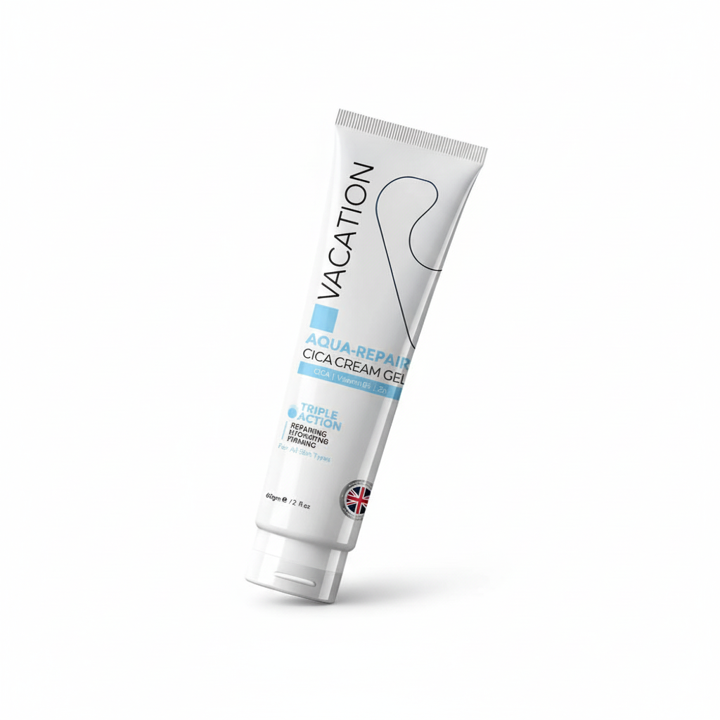 Vacation CICA Cream Gel with pure white background