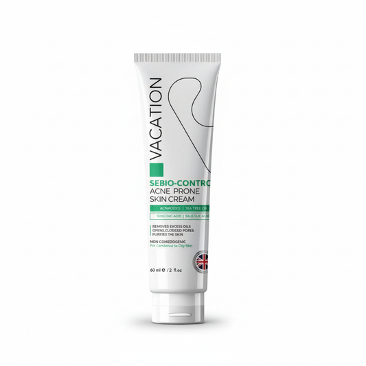 Vacation Sebio-Control Cream with pure white background