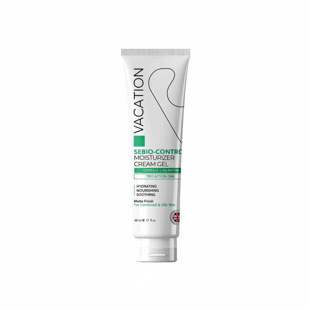 Vacation Sebio-Control Moisturizer with pure white background