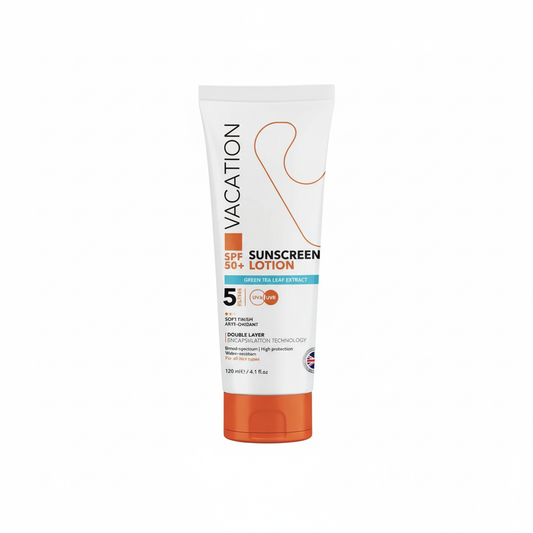 Vacation SPF 50+ Sunscreen Lotion with pure white background